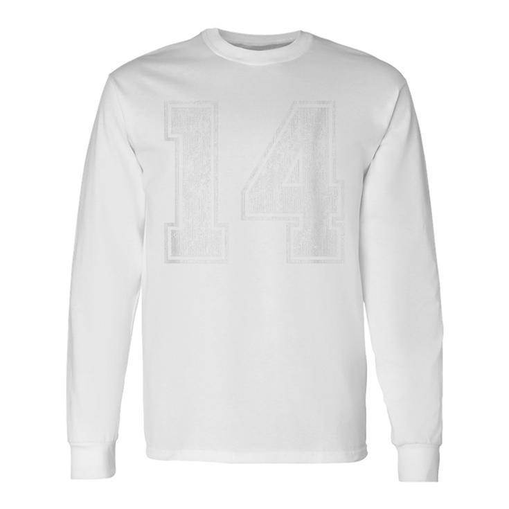 ナンバー14 ヴィンテージ フォーティーン スポーツデザイン 長袖Tシャツ