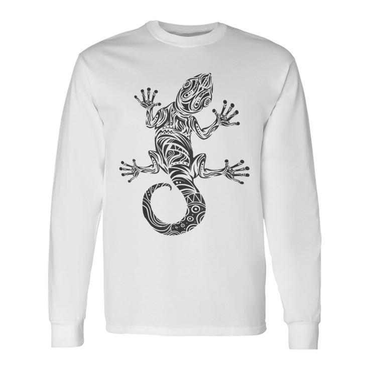 ニュージーランドの部族マオリタトゥーシンボル 長袖Tシャツ