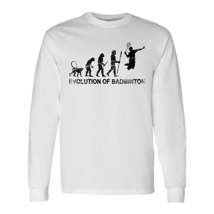 バドミントン選手の進化 長袖Tシャツ