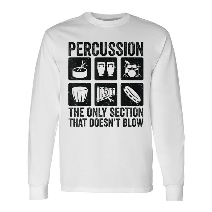 パーカッションパーカッション奏者 ドラムセット ドラムドラマー 長袖Tシャツ