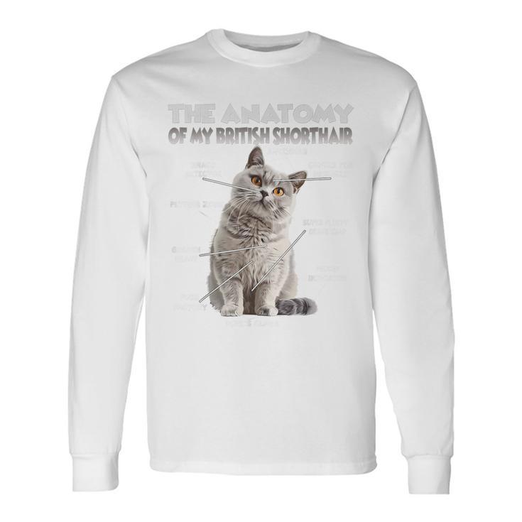 ブリティッシュショートヘアの猫t 長袖Tシャツ