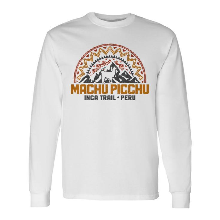 マチュピチュ ペルー インカトレイル お土産 ラマ アルパカ ヴィンテージ 長袖Tシャツ