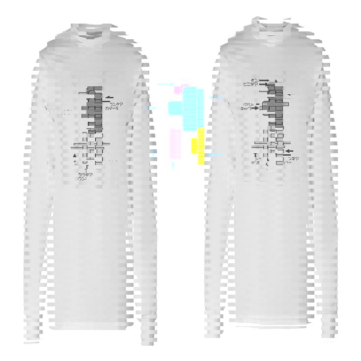 ミニ四駆 ギアイラストプリント 長袖Tシャツ