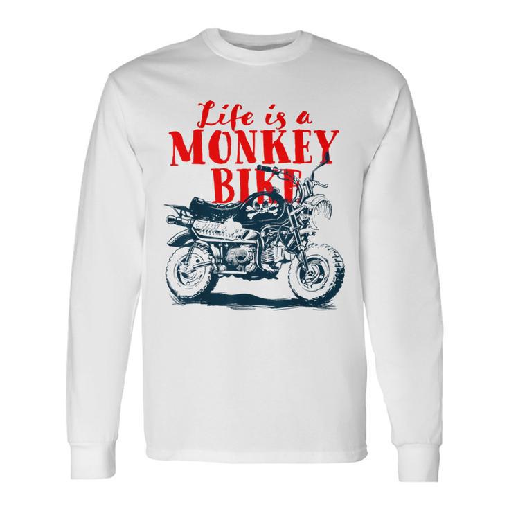 モンキーバイクバイク 長袖Tシャツ