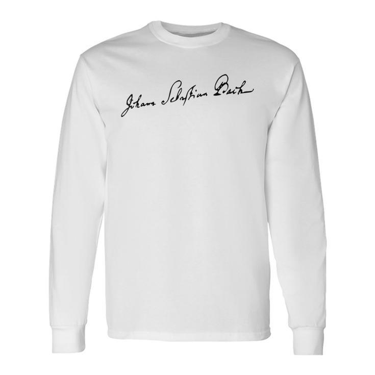 ヨハン・セバスティアン・バッハのサイン。 長袖Tシャツ
