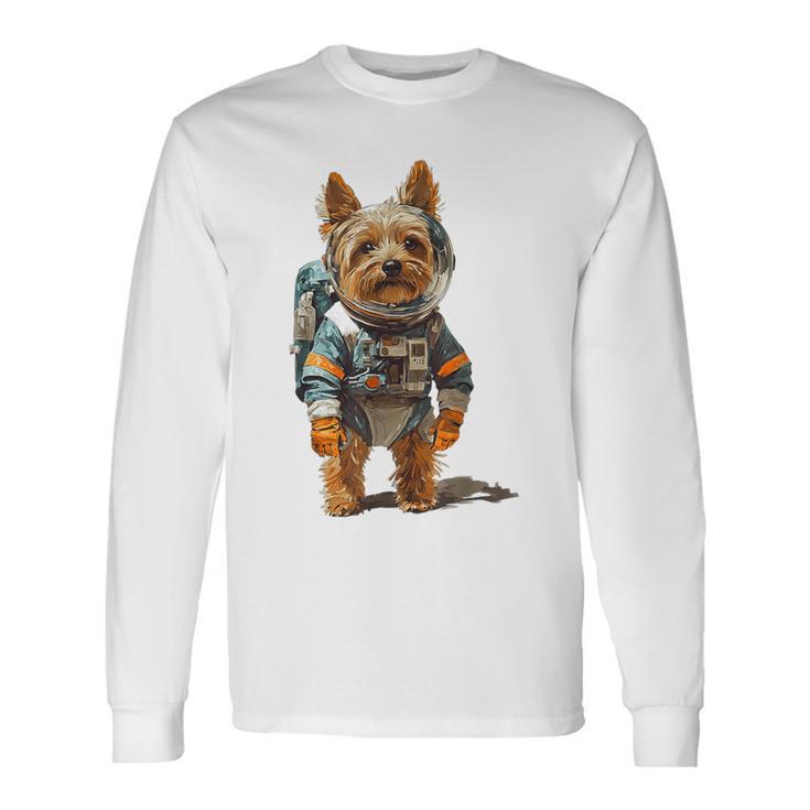 ヨークシャーテリア 犬 グラフィック ペット ヨークシャーテリア 長袖Tシャツ