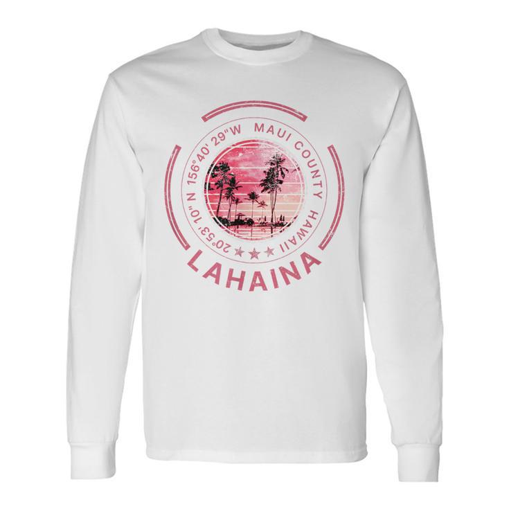 ラハイナ ハワイ マウイ レトロ ハワイアン 長袖Tシャツ