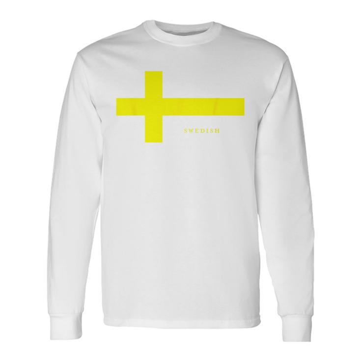 レトロ スウェーデン国旗 メンズ レディース キッズ ヴィンテージ ギフト 長袖Tシャツ