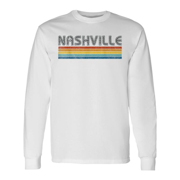 レトロ ナッシュビル Tnホームステート テネシー州 ヴィンテージ ナッシュビル 長袖Tシャツ