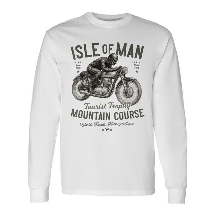 レトロ マン島 Tt レース ヴィンテージ レーシング バイクレース 長袖Tシャツ ギフトのアイデア