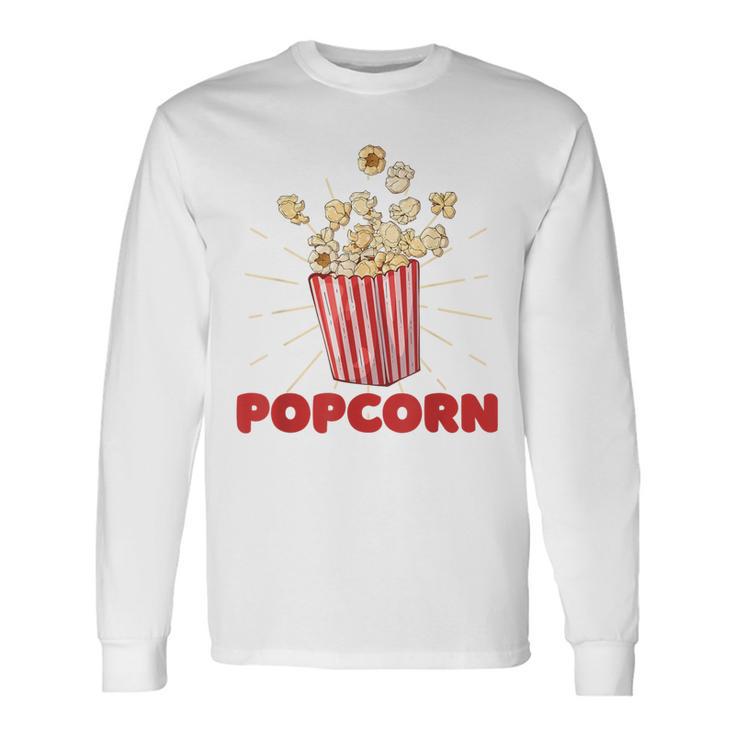 レトロポップコーン 長袖Tシャツ