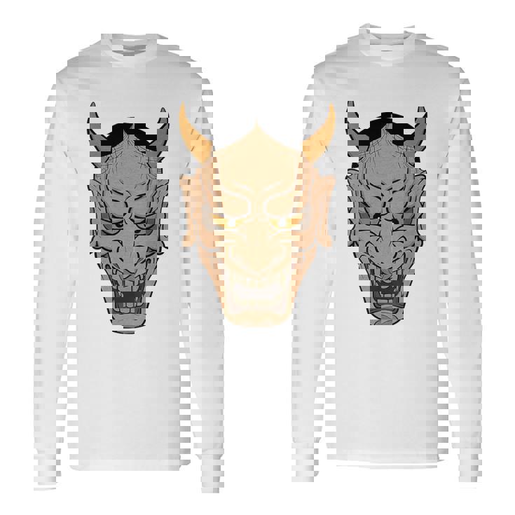 ヴィンテージの般若能面、浮世絵スタイル 長袖Tシャツ ギフトのアイデア