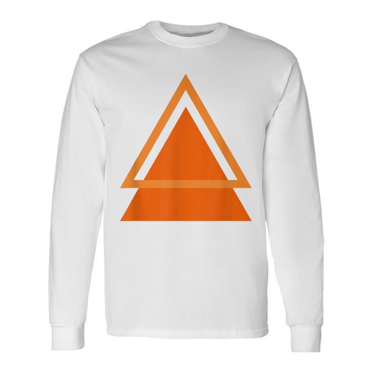 三角形抽象幾何学デザインtシャツ 長袖Tシャツ