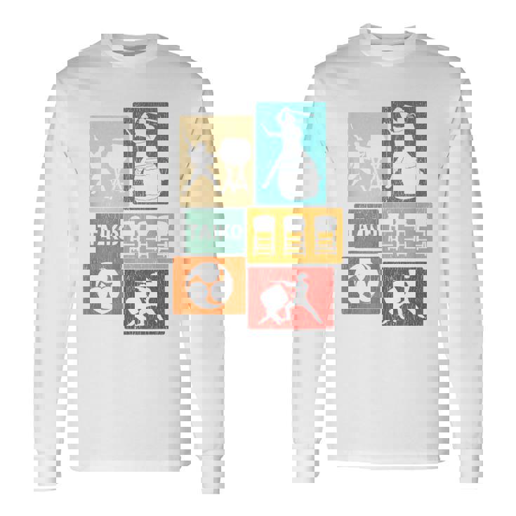 太鼓 みつどもえ ヴィンテージ 太鼓ドラマー 長袖Tシャツ ギフトのアイデア