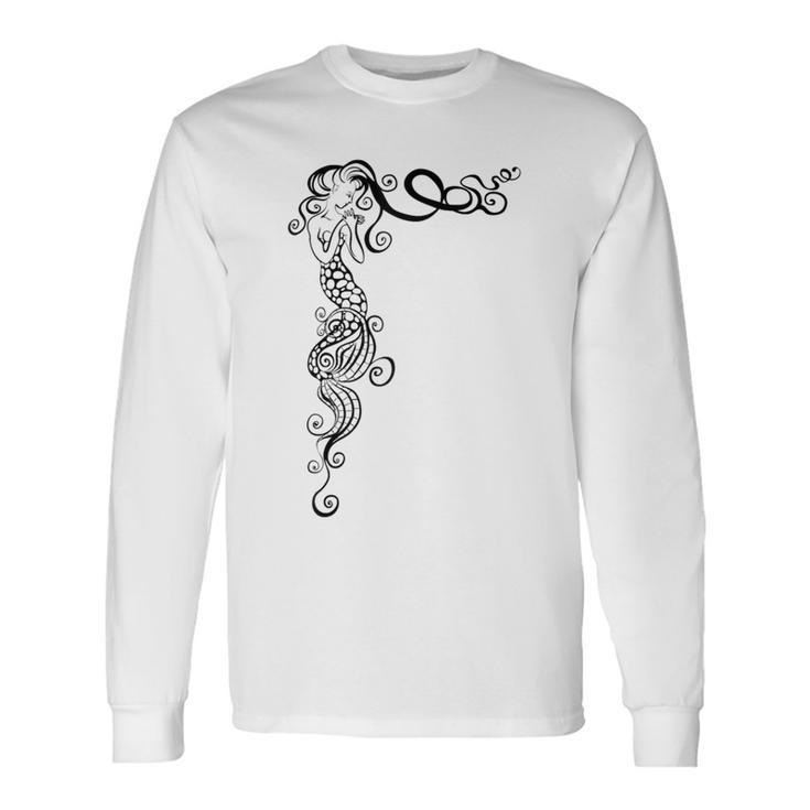 気まぐれな人魚 長袖Tシャツ