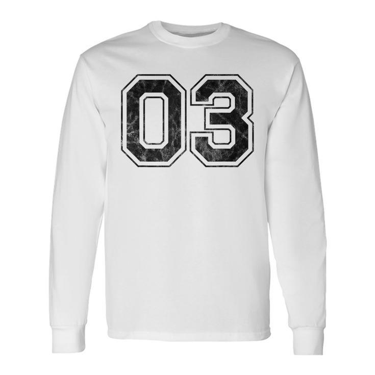 番号03 長袖Tシャツ