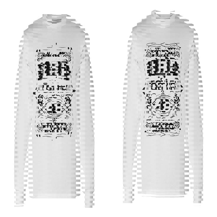 私たちは一緒にゴールデンです 40周年結婚40周年 長袖Tシャツ