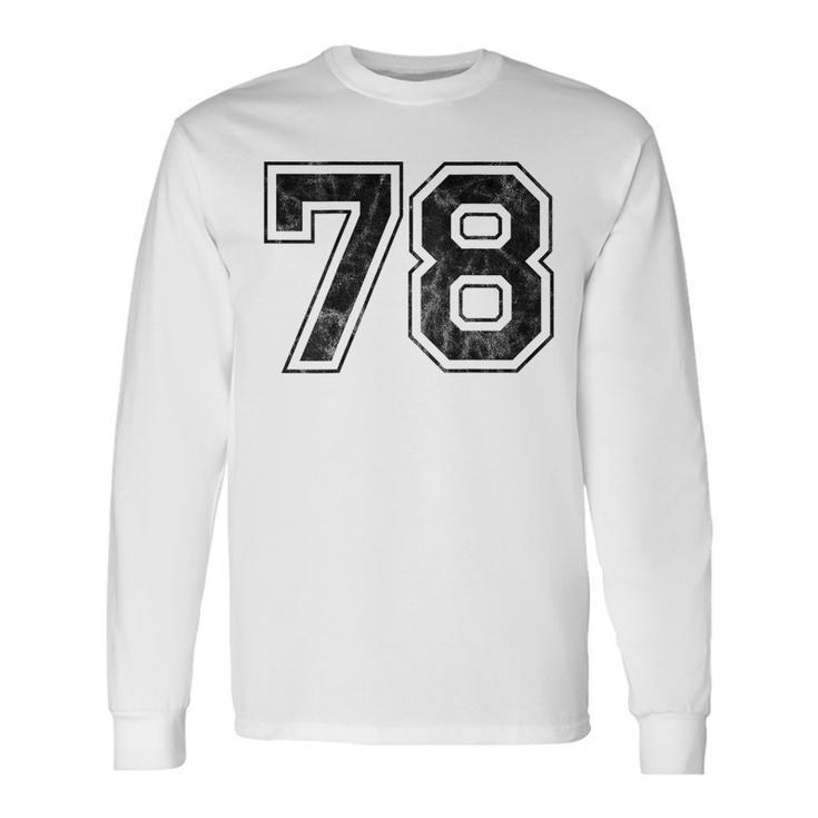 背中に78番。 長袖Tシャツ