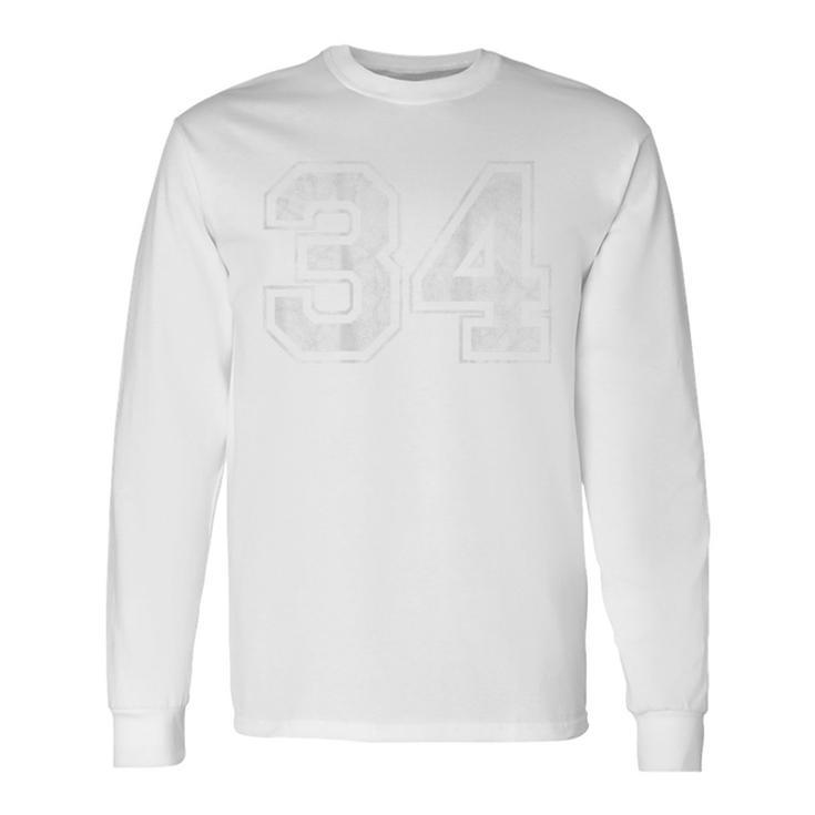 背面に34番。 長袖Tシャツ