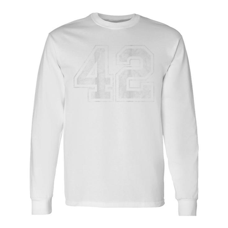 背面に42番。 長袖Tシャツ