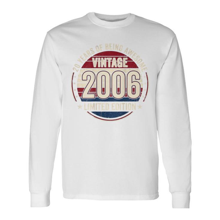 裏面 ヴィンテージ 20 誕生日 デコレーション メンズ 20歳 2006 20歳 長袖Tシャツ