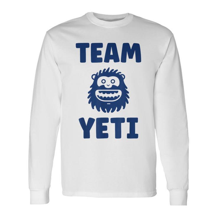 野獣のイエティ 忌まわしい雪だるまのユーモア 私はイエティが大好き Team Yeti 長袖Tシャツ