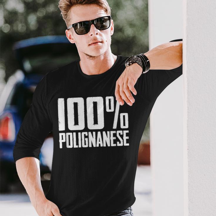 100 Polignanese Polignano A Mare 長袖Tシャツ 彼への贈り物
