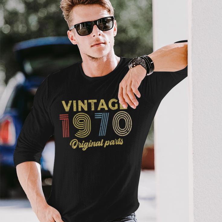 1970年 誕生日プレゼント レトロ バースデー ヴィンテージ 1970年 オリジナルパーツ 長袖Tシャツ 彼への贈り物