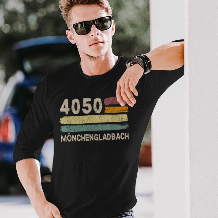 4050 Mönchengladbach レトロ郵便番号 ビンテージ 長袖Tシャツ 彼への贈り物