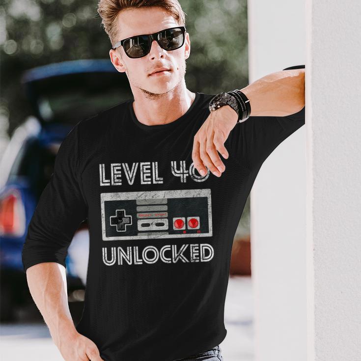 40歳の誕生日ギフト レベル40 長袖Tシャツ 彼への贈り物