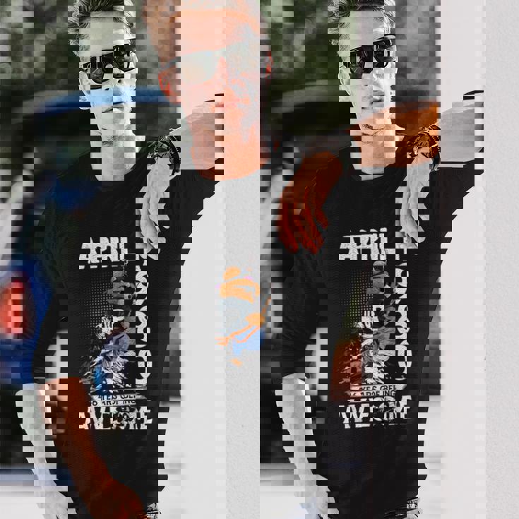 46Th Birthday Legends April 1980Intage 46 Years Old 長袖Tシャツ 彼への贈り物