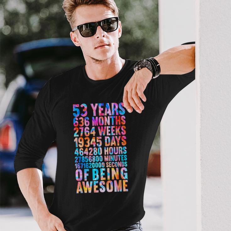 53歳の誕生日の面白いシャツ オールドメーター 面白い53歳ギフト 長袖Tシャツ 彼への贈り物