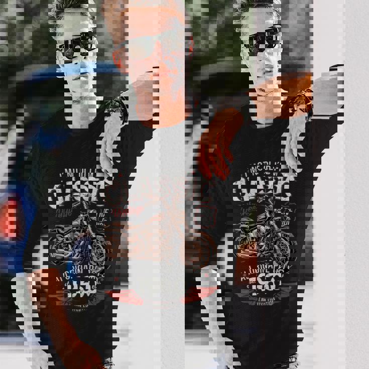 66 歳の誕生日男性オートバイ バイクに乗る人 1960 長袖Tシャツ 彼への贈り物