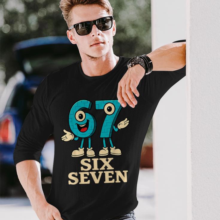 67 シックスセブン 6-7 面白いイタリアンブレインロットスラングゲームミーム 長袖Tシャツ 彼への贈り物