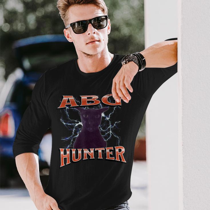 Abg Hunter Offensive Cat Meme Bootlegグラフィック 長袖Tシャツ 彼への贈り物