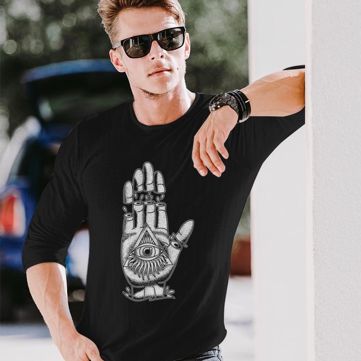 Alleeing Eye タトゥー イルミナティ 陰謀 グランジ 美的 長袖Tシャツ 彼への贈り物