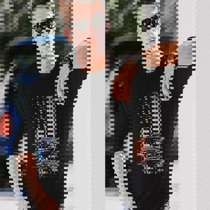 Alligator Gar Usa レトロ ヴィンテージ アメリカン ガーフィッシュ ガーパイク 長袖Tシャツ 彼への贈り物