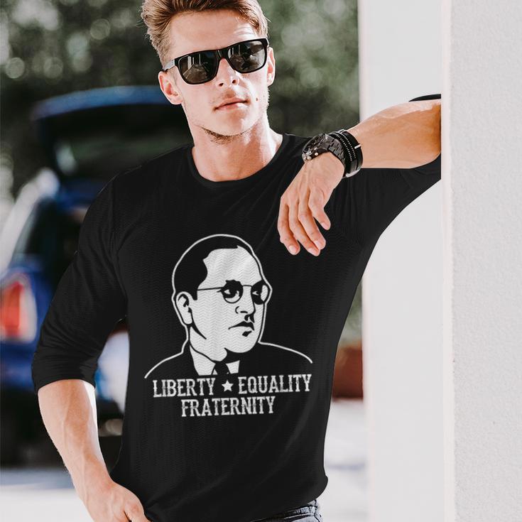 Ambedkar Jayanthi 平等自由 長袖Tシャツ 彼への贈り物