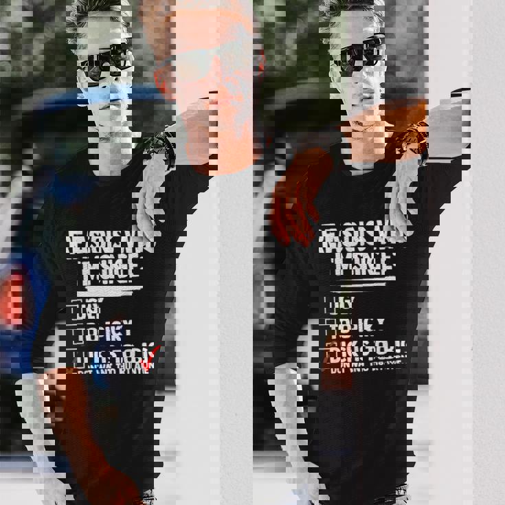 Bachelor メンズ シャツ Rasons Why I'mingle Big Dick Fun 長袖Tシャツ 彼への贈り物