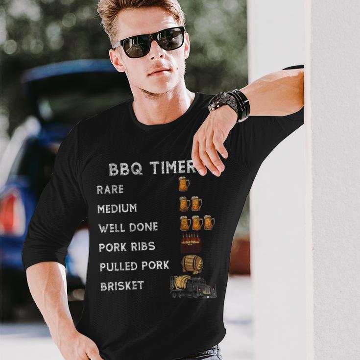 Bbqスモーカー Bbqタイマー 希少豚カルビ プルドポーク ブリスケット 長袖Tシャツ 彼への贈り物
