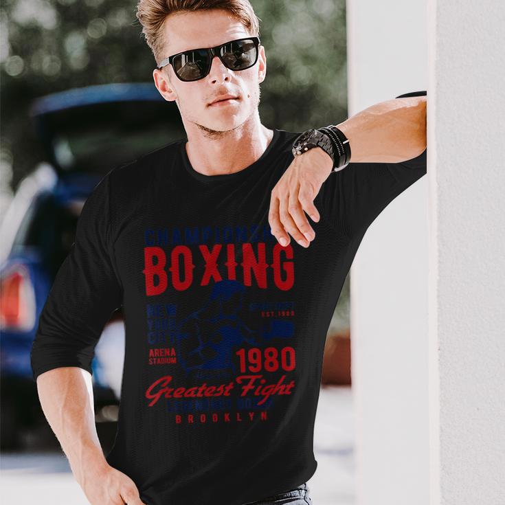 Boxing 伝説のボクサー 最大の戦い チャンピオンシップ ボクシング 長袖Tシャツ 彼への贈り物