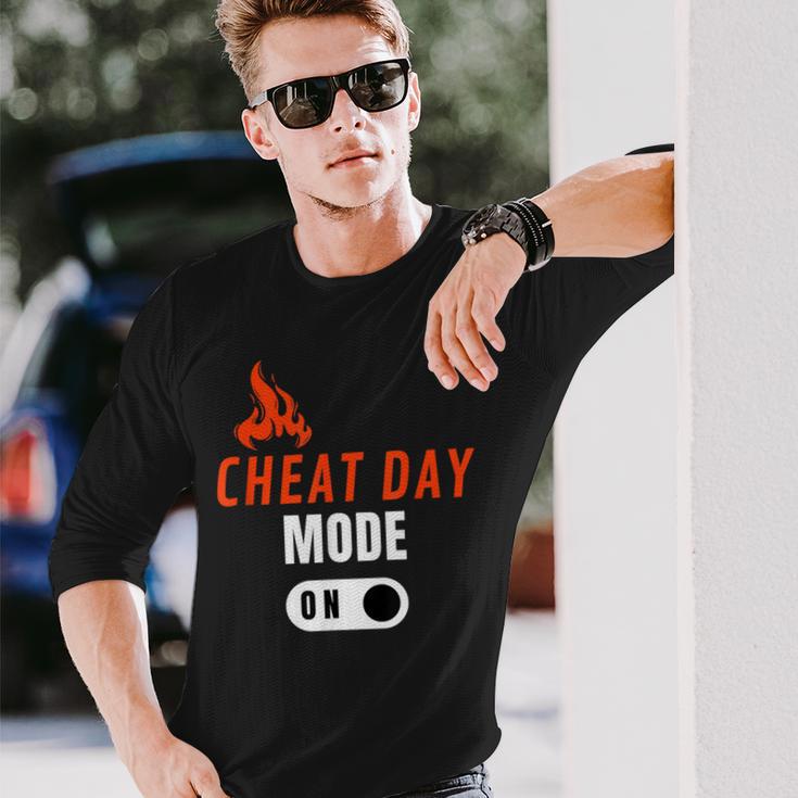 Cheat Day 高カロリー おもしろダイエット 長袖Tシャツ 彼への贈り物