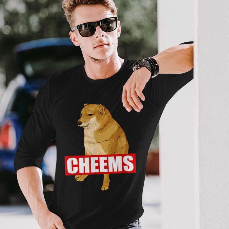 Cheems Dog おもしろ柴犬ダンクミーム 長袖Tシャツ 彼への贈り物