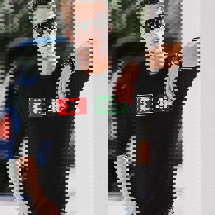 Cool 456 Code Number Illustration Novelty Graphic s 長袖Tシャツ 彼への贈り物