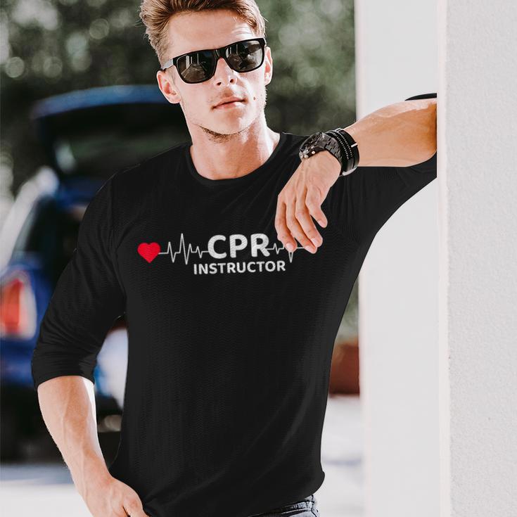 Cprインストラクター 応急処置 Emt Ems 救急救命士 Cprインストラクター 長袖Tシャツ 彼への贈り物