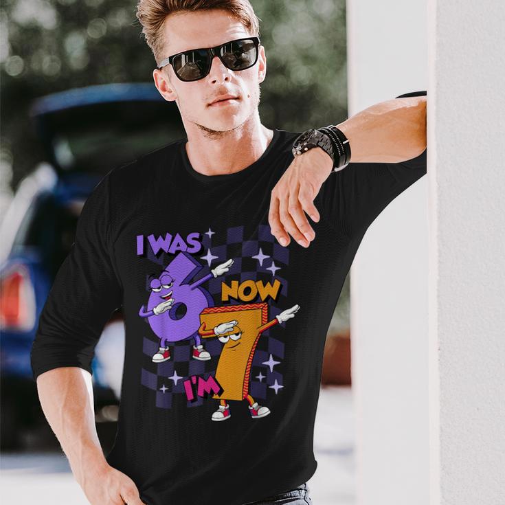 Dabbing 67 私は6歳でしたが、今は7歳です。おもしろいバースデーガールキッズ67 長袖Tシャツ 彼への贈り物