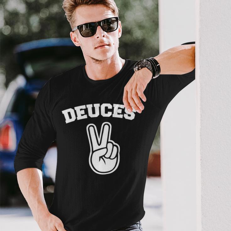 Deuces Finger Deuces 長袖tシャツ 長袖Tシャツ 彼への贈り物