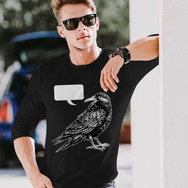Edgar Allan Poe Nevermore Open To Interpretation Raven シャツ 長袖Tシャツ 彼への贈り物