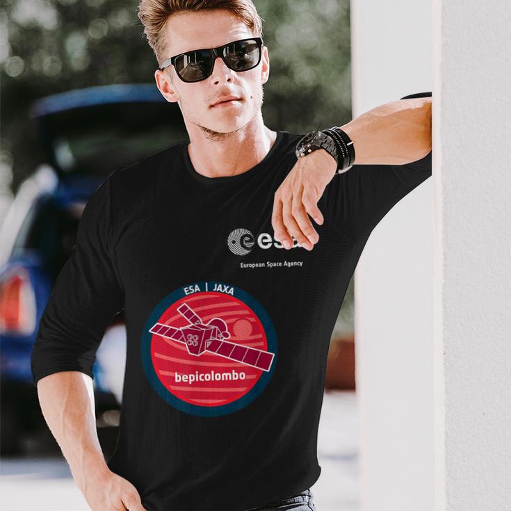 Esa欧州宇宙機関ミッションベピコロンボパッチ 長袖Tシャツ 彼への贈り物