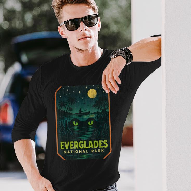 Everglades ナイトパドルシャツ 月光カヌー マングローブ 長袖Tシャツ 彼への贈り物